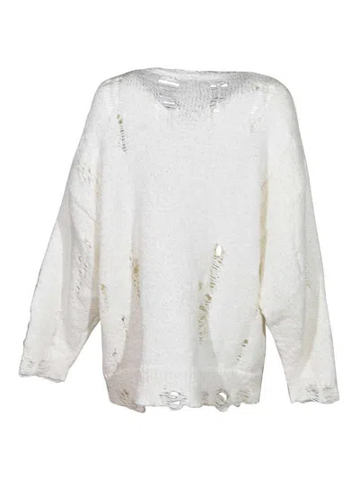 R13 Sweaters White In White