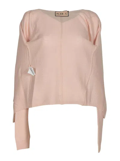 Plan C Sweaters Pink In Nude & Neutrals
