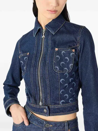 Marine Serre Jacket In Blue