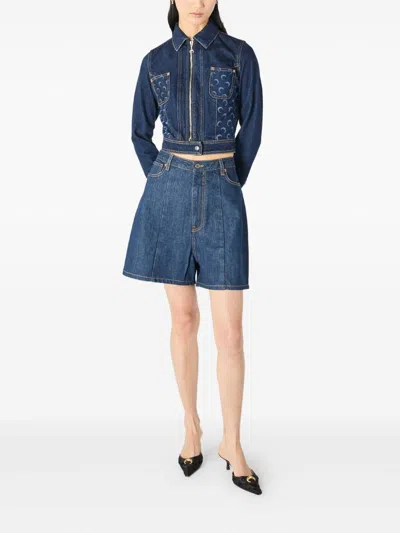 Marine Serre Jacket In Blue