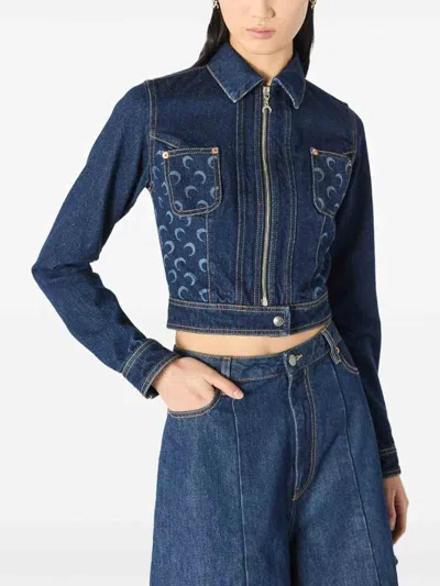 Marine Serre Jacket In Blue