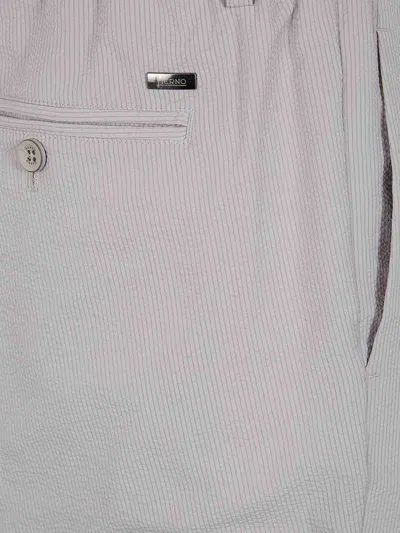Herno Seercrease Trousers In Grey