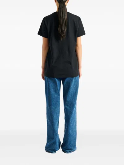 Balmain Embroidered  Paris T-shirt In Black
