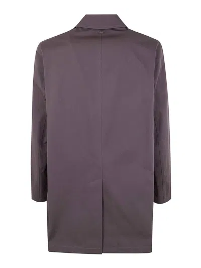 Herno Single Breasted Midi Coat In Brown