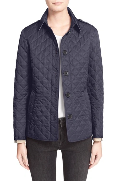 Burberry Frankby Quilted Jacket, Navy