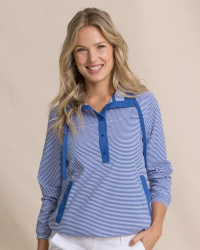 Southern Tide Calie Skip Stripe Popover In Blue