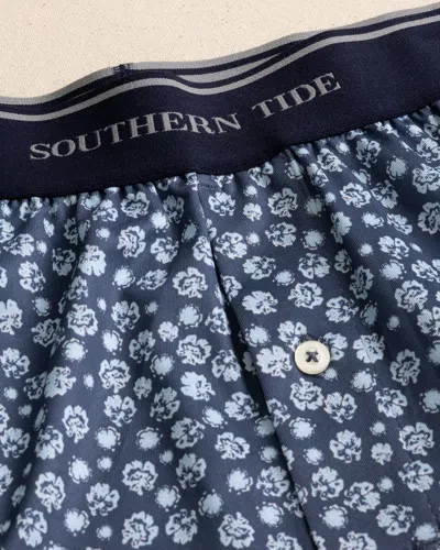 Southern Tide Blossom Bliss Performance Boxer In Light Indigo