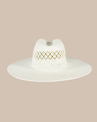 Southern Tide Diamond Packable Beach Hat In White