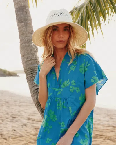 Southern Tide Diamond Packable Beach Hat In White