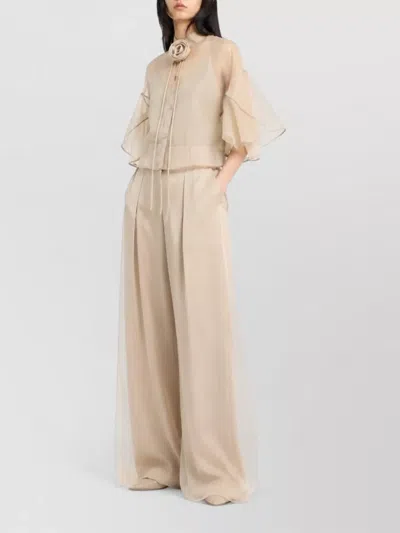 Max Mara Silk Cropped Blouse