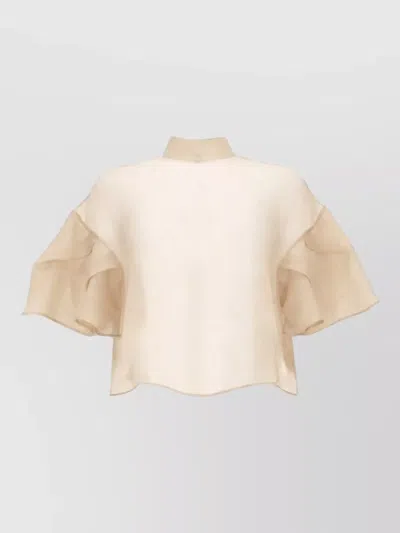 Max Mara Silk Cropped Blouse