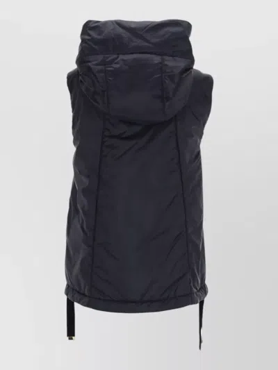 S Max Mara Quilted Vest In Blue