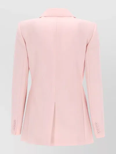 Max Mara Virgin Wool Double-breasted Jacket In Pink