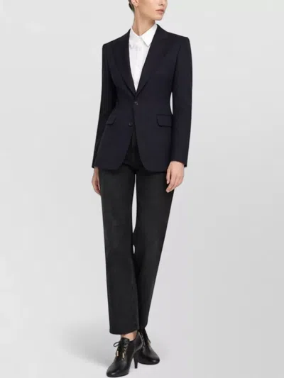 Celine Wool Suit Jacket In Blue