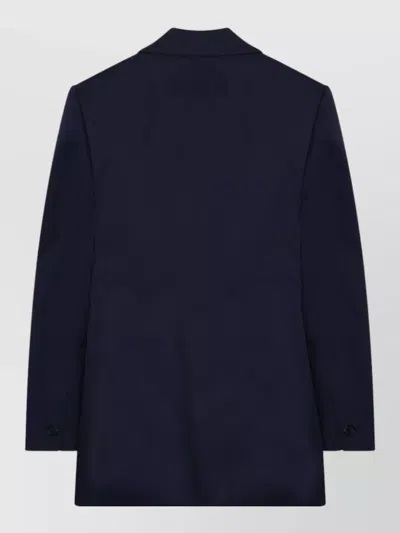 Celine Wool Suit Jacket In Blue