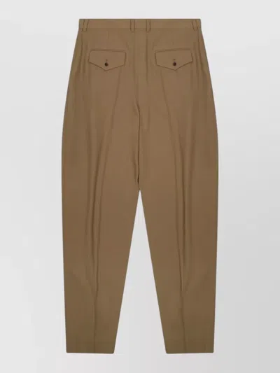 Celine Montauk Wool-blend Pants In Brown