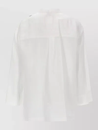 S Max Mara Camicia In Puro Lino In White