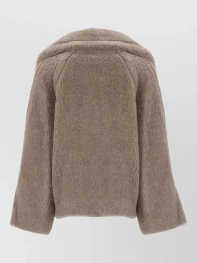Max Mara Mxmcambusa Alpaca And Cashmere Fur Jacket In Brown