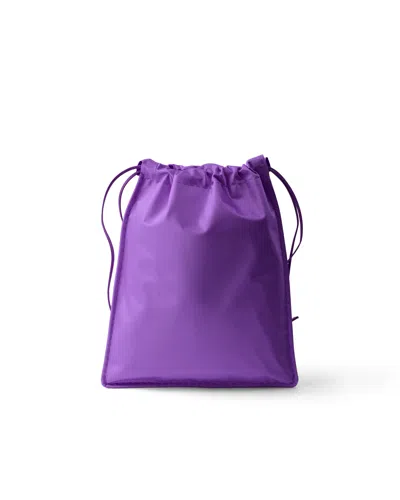 Prada Wish Silk Duchesse Pouch In Black