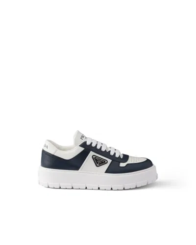 Prada Leather Sneakers In Black