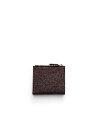 Prada Small Leather Wallet In Brown