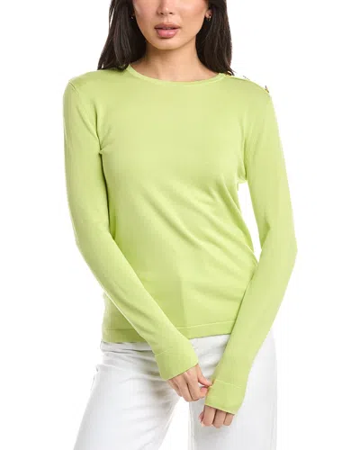 St John St. John Solid Jersey Knit Sweater In Yellow