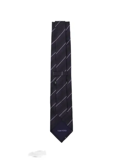 Tom Ford Diagonal-stripe Silk Tie In Multi