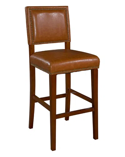 Linon Brook Bar Stool In Brown