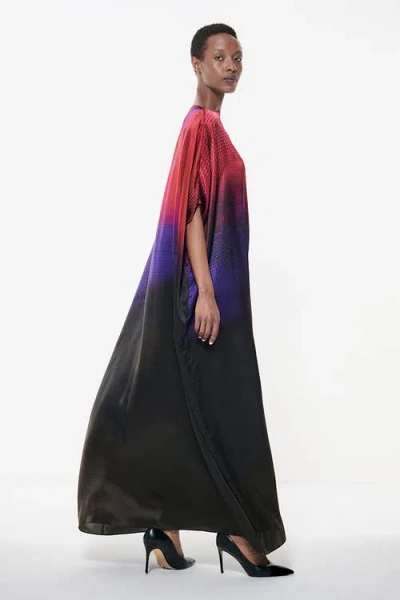 Leem Gradient Printed Kaftan In Multicolor