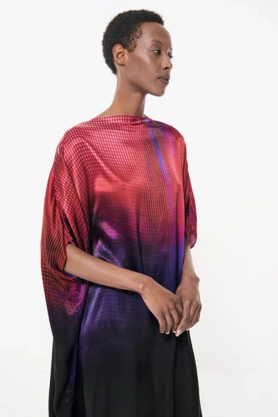 Leem Gradient Printed Kaftan In Multicolor