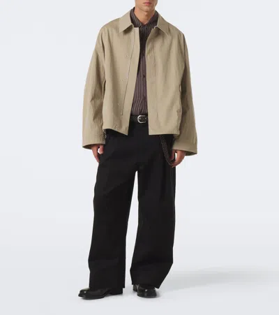 Studio Nicholson Comba Cotton-blend Blouson Jacket In Beige