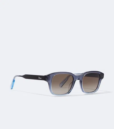 Dior Ibbon S1 Rectangular Sunglasses In Blau