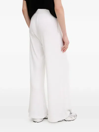 Ea7 White Regular Elasticated Pants In White