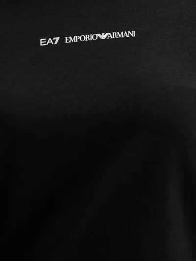 Ea7 Long-sleeved T-shirt In Black