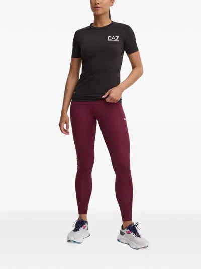 Ea7 Logo-print T-shirt In Black