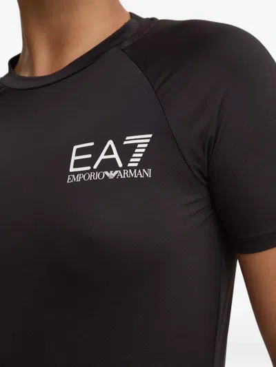 Ea7 Logo-print T-shirt In Black