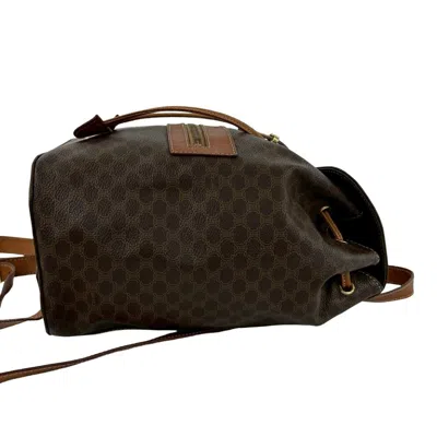 Pre-owned Celine Brown Pvc Leather Backpack ()