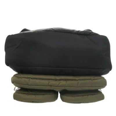 Pre-owned Prada Black Khaki Nylon Backpack () In Black, Khaki