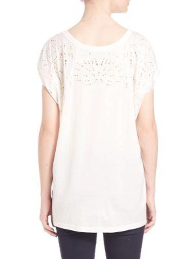 Shop Foundrae Embroidered Tee In White