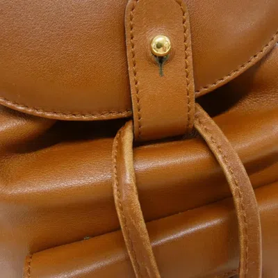 Pre-owned Gucci Light Brown Leather Backpack ()