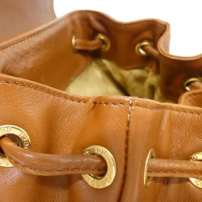 Pre-owned Gucci Light Brown Leather Backpack ()