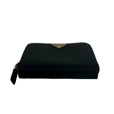 Pre-owned Prada Black Nylon Leather Wallet (bi-fold) ()