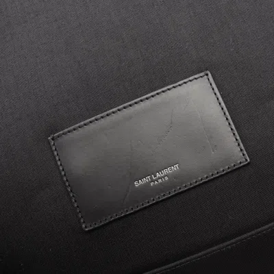 Pre-owned Saint Laurent Black Canvas Leather Backpack Handbag ()