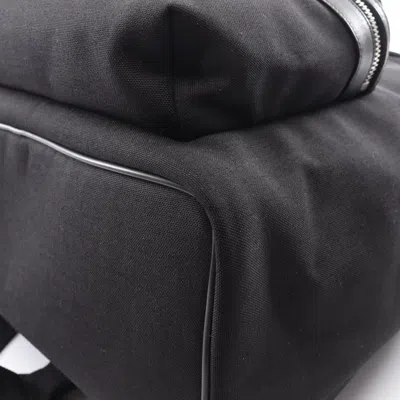 Pre-owned Saint Laurent Black Canvas Leather Backpack Handbag ()