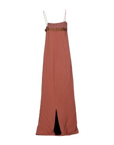 Shop Intropia Long Dresses In Rust