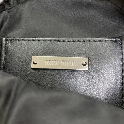 Pre-owned Miu Miu Black Leather Pouch Shoulder Bag ()