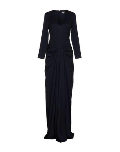 Shop Intropia Long Dress In Dark Blue