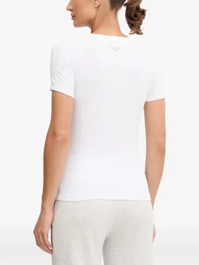 Ea7 Studded T-shirt In White