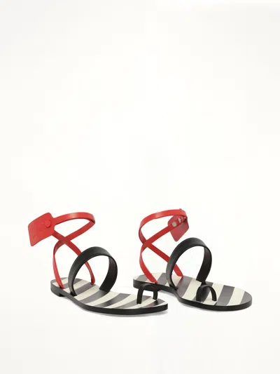 Off-white Zip Tie Flat Capri In Multi
