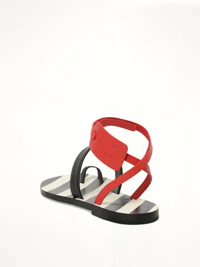 Off-white Zip Tie Flat Capri In Multi